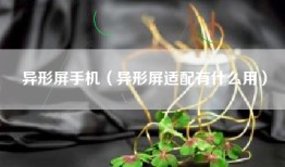 异形屏手机（异形屏适配有什么用）