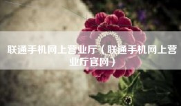 联通手机网上营业厅（联通手机网上营业厅官网）