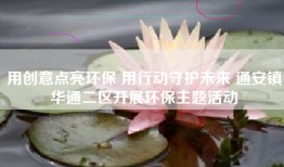 用创意点亮环保 用行动守护未来 通安镇华通二区开展环保主题活动