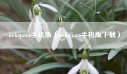 nekopara手机版（nekopara手机版下载）