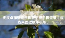 皮皮桌面壁纸手机版免费手机壁纸「皮皮桌面壁纸手机版」