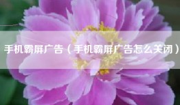 手机霸屏广告（手机霸屏广告怎么关闭）