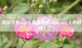 新款手机oppo（新款手机opporeno12上市时间）