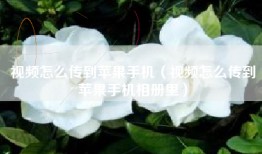 视频怎么传到苹果手机（视频怎么传到苹果手机相册里）