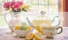 非定制手机（非定制款是什么意思）