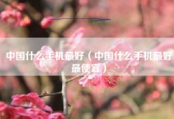 中国什么手机最好（中国什么手机最好最便宜）