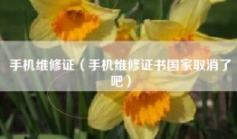 手机维修证（手机维修证书国家取消了吧）