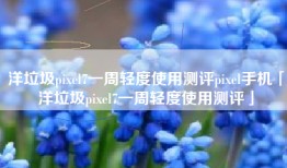 洋垃圾pixel7一周轻度使用测评pixel手机「洋垃圾pixel7一周轻度使用测评」