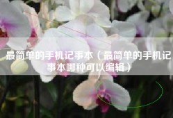 最简单的手机记事本（最简单的手机记事本哪种可以编辑）