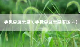 手机百度云盘（手机百度云盘解压tar）