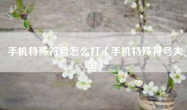 手机特殊符号怎么打（手机特殊符号大全）