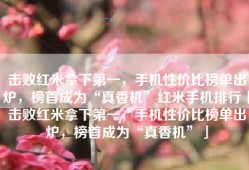 击败红米拿下第一，手机性价比榜单出炉，榜首成为“真香机”红米手机排行「击败红米拿下第一，手机性价比榜单出炉，榜首成为“真香机”」