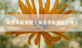 渐变手机壁纸（渐变手机壁纸小熊）