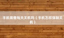 手机需要每天关机吗（手机怎样强制关机）