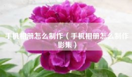 手机相册怎么制作（手机相册怎么制作影集）