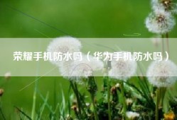 荣耀手机防水吗（华为手机防水吗）
