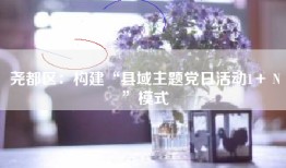 尧都区：构建“县域主题党日活动1＋Ｎ”模式