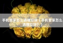 手机管家怎么清理垃圾（手机管家怎么清理垃圾？）