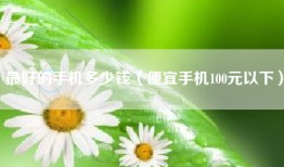 最好的手机多少钱（便宜手机100元以下）