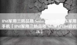 IP68军用三防品质 Sonim XP1300迫近2K军用手机「IP68军用三防品质 Sonim XP1300迫近2K」