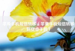 苹果手机短信转移（苹果手机短信转移到安卓手机）