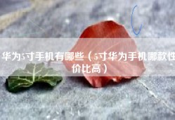 华为5寸手机有哪些（5寸华为手机哪款性价比高）
