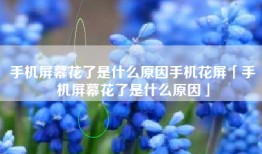 手机屏幕花了是什么原因手机花屏「手机屏幕花了是什么原因」