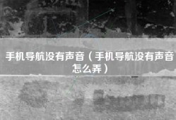 手机导航没有声音（手机导航没有声音怎么弄）