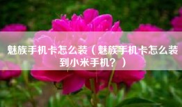 魅族手机卡怎么装（魅族手机卡怎么装到小米手机？）