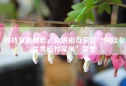 科技赋能理赔，众惠相互荣获“保险业优秀赔付案例”荣誉