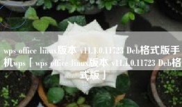 wps office linux版本 v11.1.0.11723 Deb格式版手机wps「wps office linux版本 v11.1.0.11723 Deb格式版」