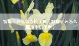 智能手环怎么连接手机（智能手环怎么连接手机小米）