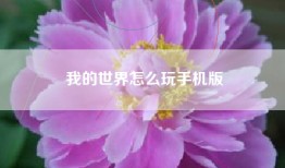 我的世界怎么玩手机版