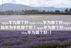 oppo华为哪个好(oppo,vivo,华为哪个好)oppo和华为手机哪个好「oppo华为哪个好(oppo,vivo,华为哪个好)」