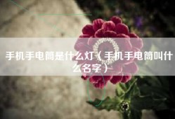 手机手电筒是什么灯（手机手电筒叫什么名字）