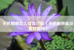 手机相册怎么设置封面（手机相册能设置封面吗）