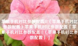 苹果手机对比参数配置11（苹果手机对比参数配置）苹果手机对比参数配置「苹果手机对比参数配置11（苹果手机对比参数配置）」