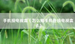 手机接电视盒（怎么用手机连接电视盒子）