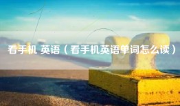 看手机 英语（看手机英语单词怎么读）