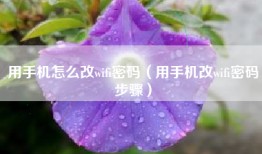 用手机怎么改wifi密码（用手机改wifi密码步骤）