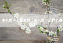 手机剪卡去哪里剪（手机剪卡是什么意思）