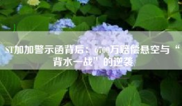 ST加加警示函背后：6700万赔偿悬空与“背水一战”的逆袭