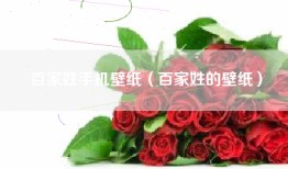 百家姓手机壁纸（百家姓的壁纸）