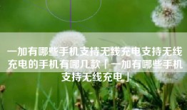 一加有哪些手机支持无线充电支持无线充电的手机有哪几款「一加有哪些手机支持无线充电」
