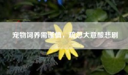 宠物饲养需谨慎，疏忽大意酿悲剧