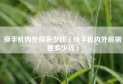 换手机内外屏多少钱（换手机内外屏需要多少钱）