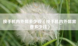 换手机内外屏多少钱（换手机内外屏需要多少钱）