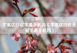 苹果店回收苹果手机吗（苹果店回收全新苹果手机吗）