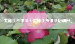太原手机维修（太原手机维修培训班）