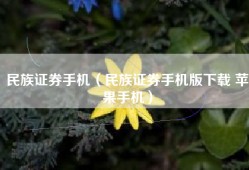 民族证券手机（民族证券手机版下载 苹果手机）